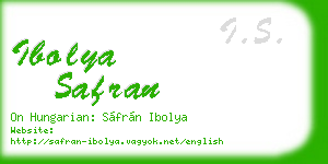 ibolya safran business card