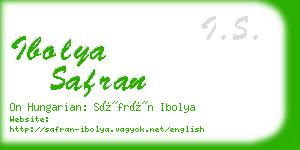ibolya safran business card